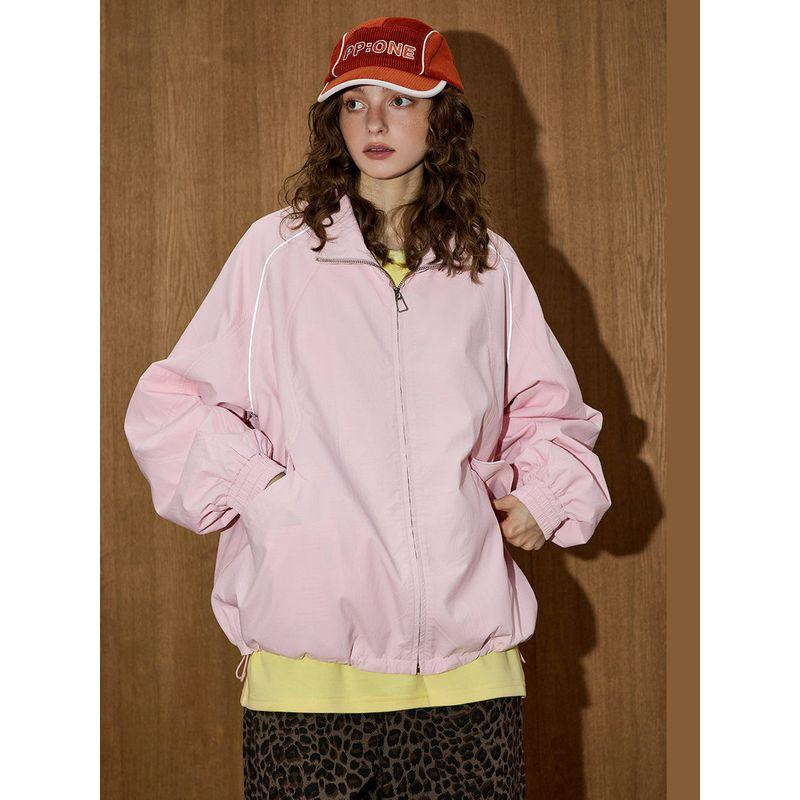 Coolhut2025 Autum Women's Fashionable American Retro Loose and Versatile Jacket