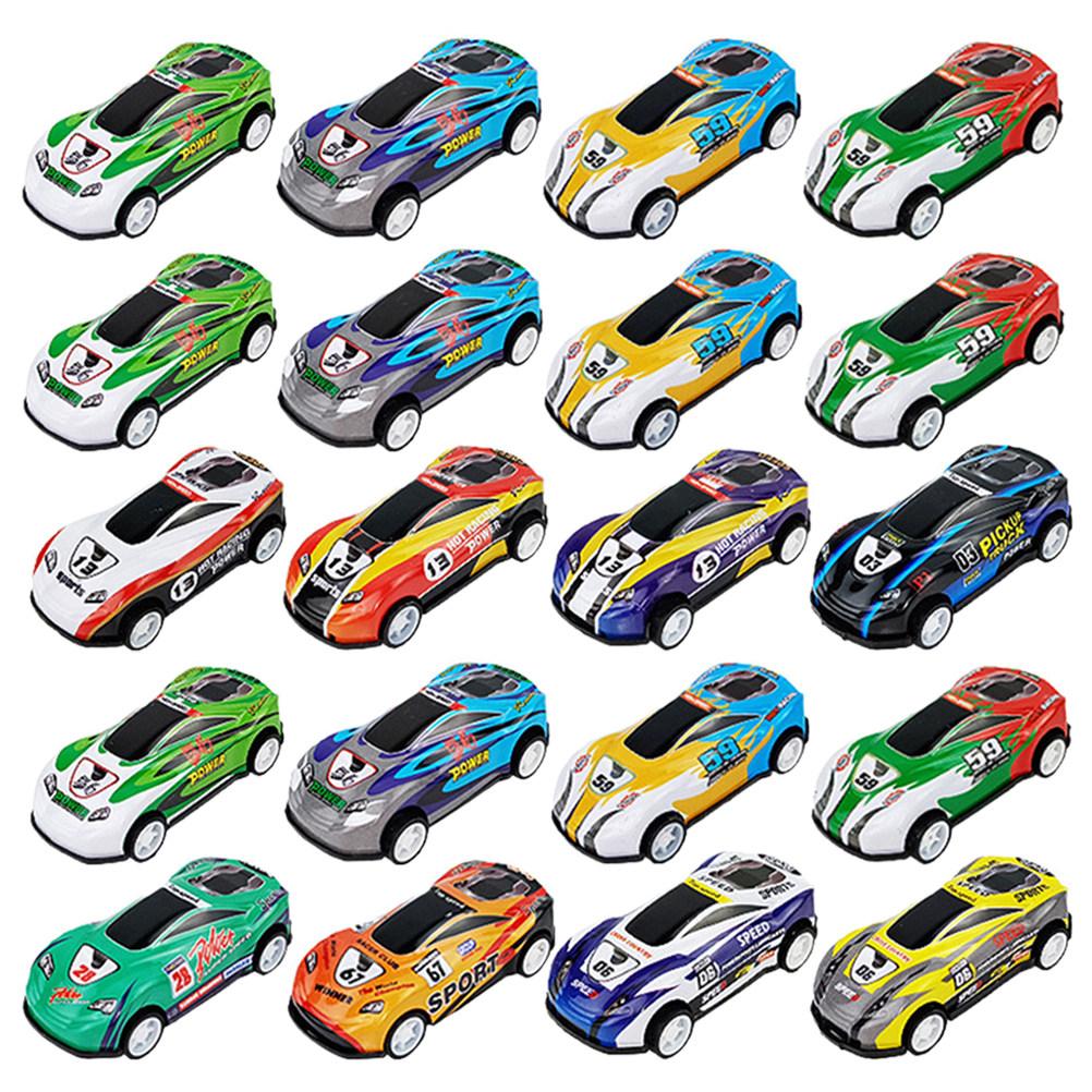 30Pcs Pull Back Small Car Crash Resistant Cartoon Cars for Miniature Desktop Decor Playthings Fun Gift Pull Back Car