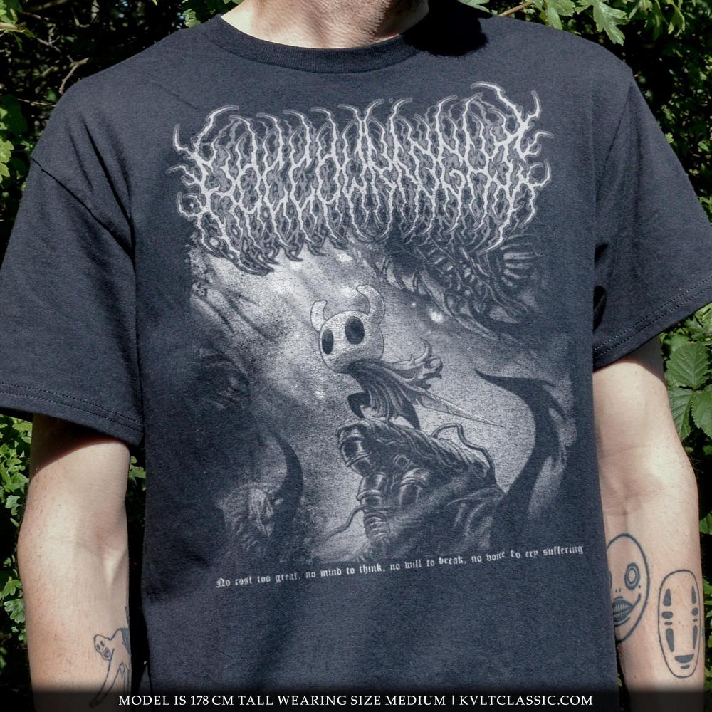 Hollow Knight Metal TShirt Unisex Metroidvania Video Game Metalhead Fan Gift Vintage Gamer Streetwear Apparel AllSeason