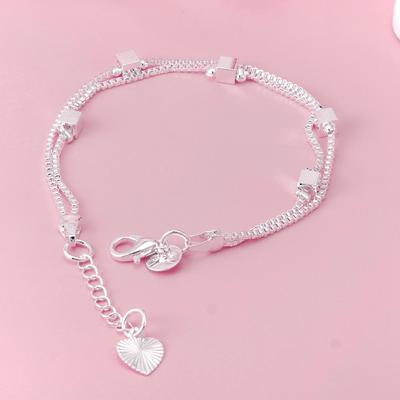NEW Fine Original Luxury Charm Chain Bracelets for Women Party Wedding Engagement Jewelry Gifts 20cm