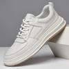 Men's Trendy Breathable Leather Casual Shoes - British Style Soft Sole Work Boots