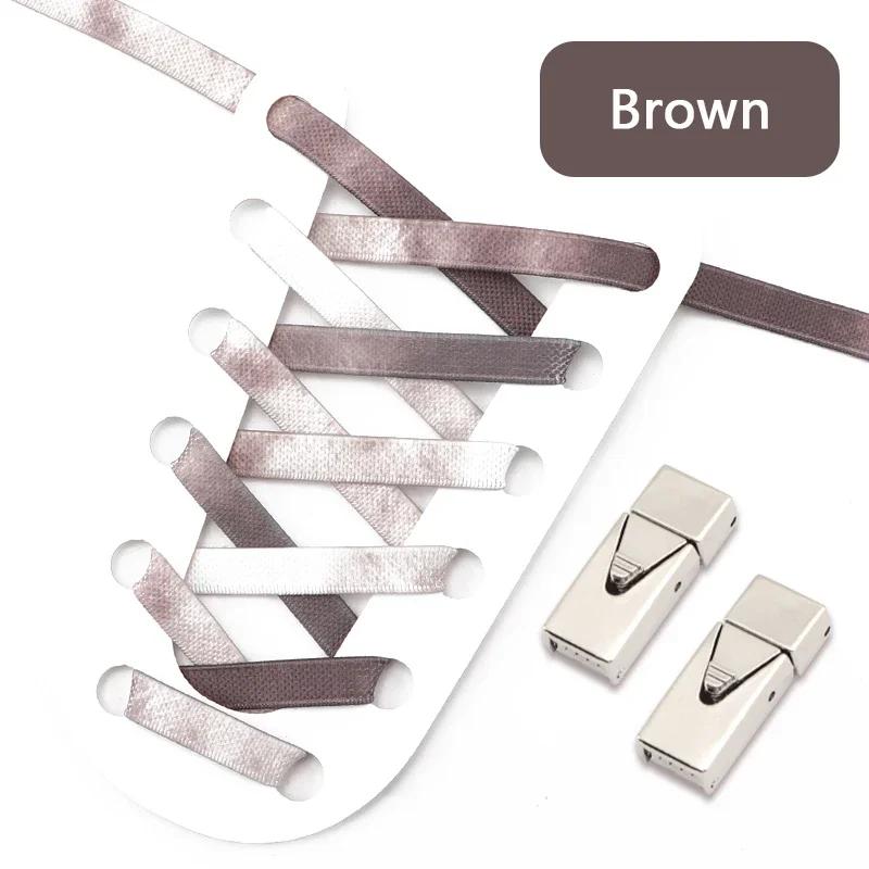 1 Pair Elastic Shoe Laces Rainbow No Tie Shoelaces For Sneaker Men And Women Fashion Leisure Lazy Shoes Lace Rubber Band