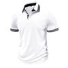 T-shirt da uomo Polo a maniche corte a blocchi di colore Colletto con bavero Top Camicia da tennis da golf casual estiva quotidiana da uomo