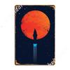 Minimalist Expanse Poster - Showing The Silhouette Of The Rocinate Metal Signs Decoration Club Cinema Tin Sign Posters