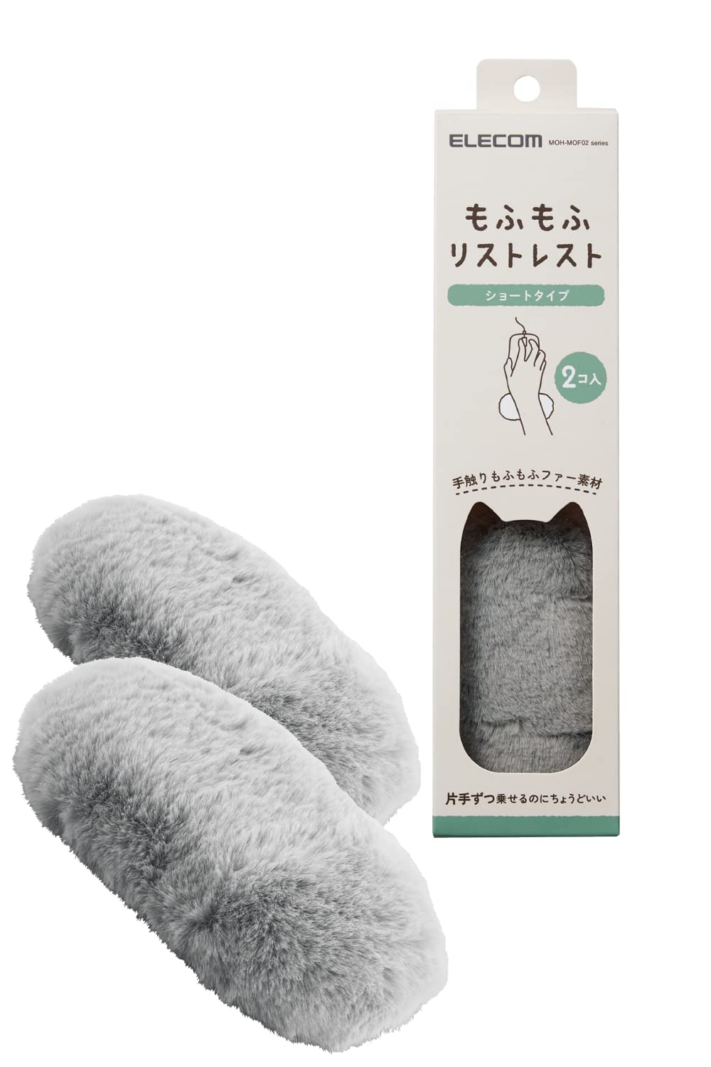 

ELECOM Fluffy Wrist Rest, Short, Black, MOH-MOF02BK чёрный