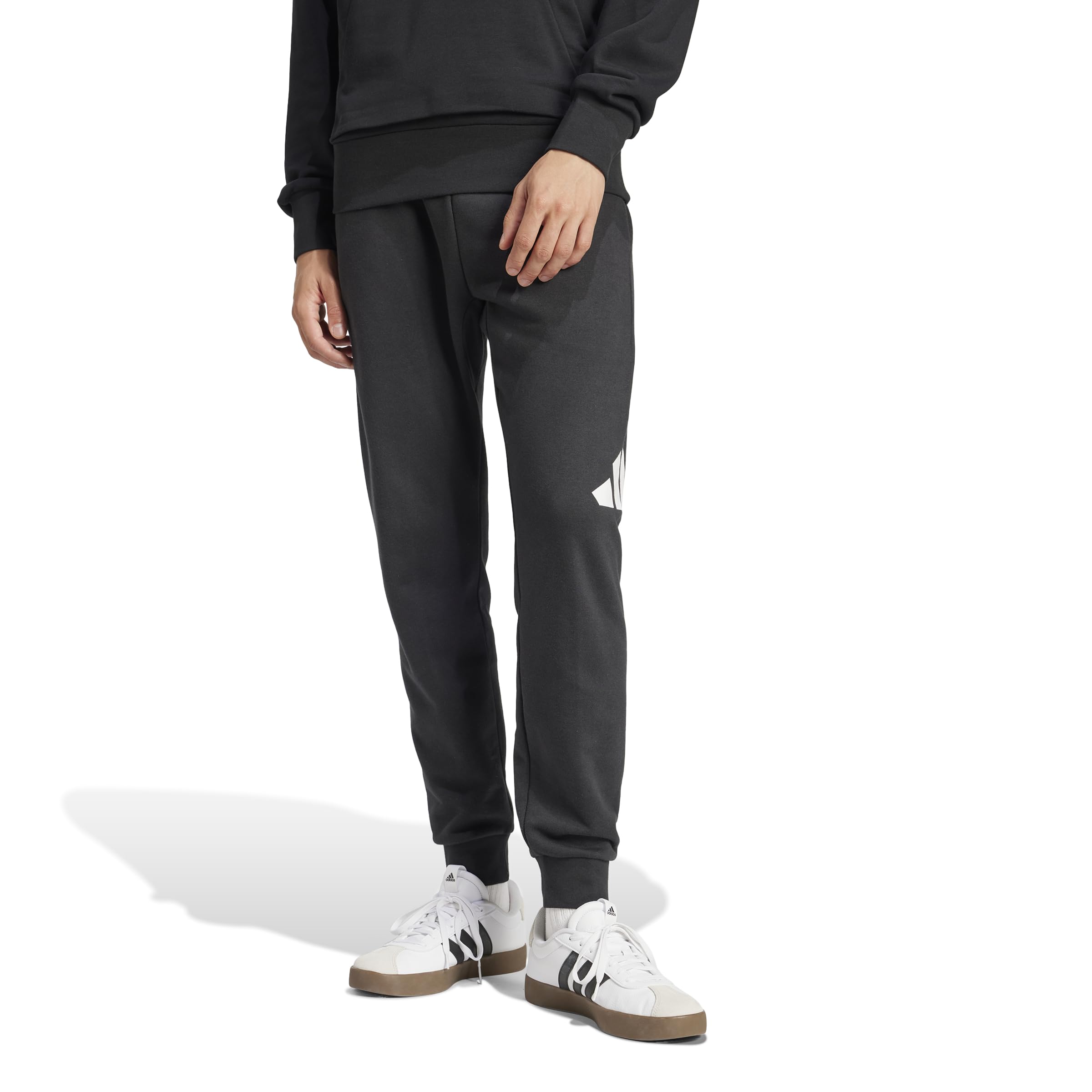 

Adidas Спортивные брюки Essentials из французского махрового трикотажа с зауженными манжетами и логотипом ECQ57 Мужские Черный/Белый (IN6163)