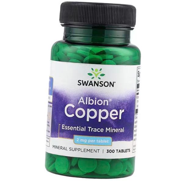

Хелат Бісгліцинату Меді, Albion Copper 2 Tab, Swanson 300таб (36280127) 300tab