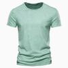 Sommer Herren Uni Bambus Baumwolle V-Ausschnitt T-Shirt - Heißverkaufender Europäischer & Amerikanischer Stil
