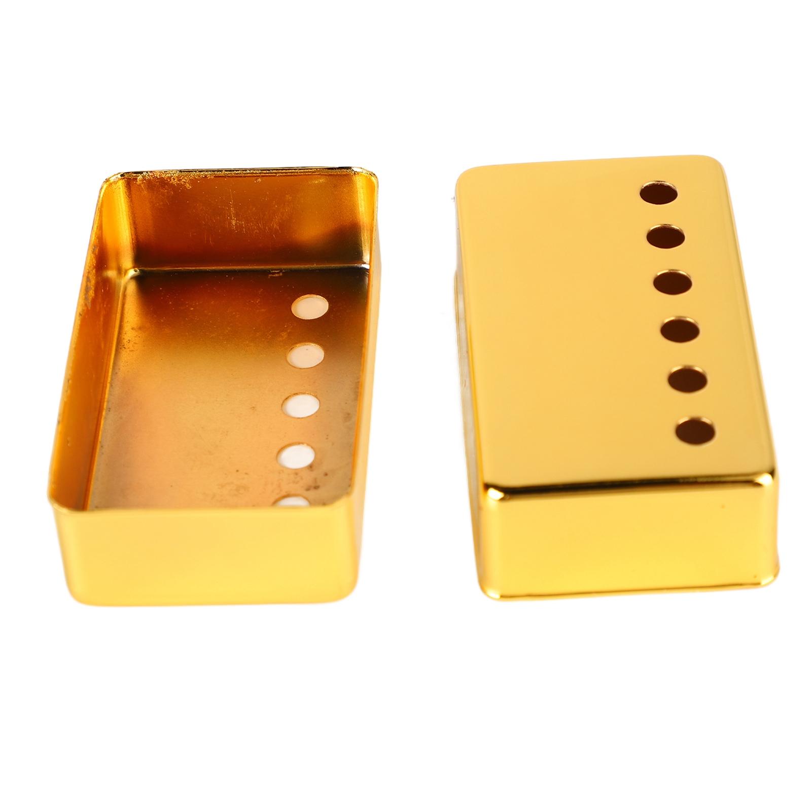 

2 шт. Золотая крышка звукоснимателя для гитары с 6 отверстиями, полированная, для одинарной/двойной катушки, крышка звукоснимателя для электрогитары