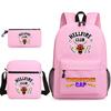 Peripheral Student Schoolbags, Backpacks, Three-Piece Canvas Bags, Oblique Span Bags, Pencil Bags