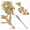 10pcs Artificial Stems Christmas Glitter Berries Picks For Xmas Tree Decor Winter Holiday Party Diy Berry Adornment