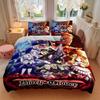 Custom Name Black Clover Bedding 3 Piece Set HD Print Duvet Cover Pillowcases for Teens Adult Bedroom Decoration Christmas Gift