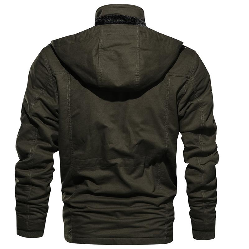 Men's Winter Jacket Casual Thick Thermal Coat Army Pilot Jackets Force Cargo Outwear Fleece Jacket