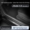 Tesla Model 3/Y Facelift Laser Carbon Fiber Door Sill Protectors