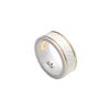 Gucci Icon Series Gift Bag Gold Jewelry 18K Gold White Zirconia Ring Men and Women Same Style Couple Style white 13