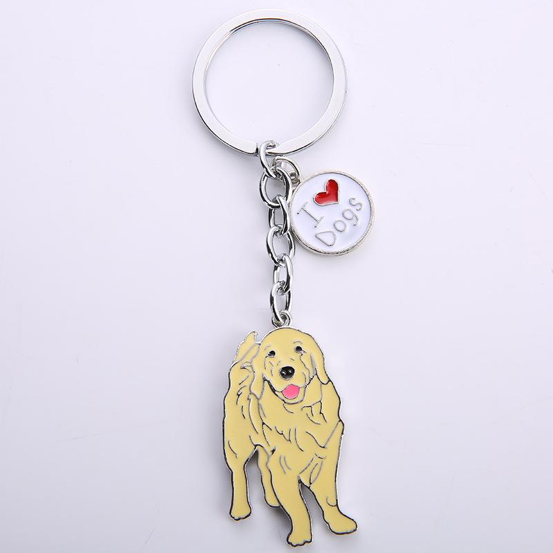 Cute Dog Keyring Gifts Fashionable Animal Charms Small Accessories Car Keyrings and Bag Charms