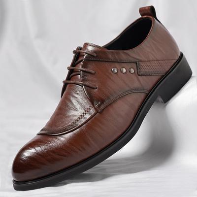 Autumn Business Formal Leather Shoes For All Seasons Men British Style Korean Style Pointed Toe Lace-up Leather Shoes Size 37-44