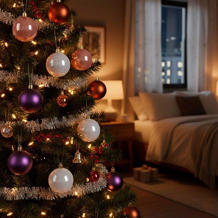 Weihnachtsbaumkugeln - SPRINGOS - 24er-Set - Unzerbrechlich - Mehrfarbig - 6,5 cm