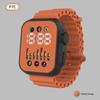Electronic Watch Hollow Week Digital Sports Student LED Electronic Watch Couple Hollow Color Screen Watch Week Square Electronic Watch