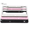 Stainless Steel Rhinestones Glittering Car Auto License Plate Frame Tag Cover
