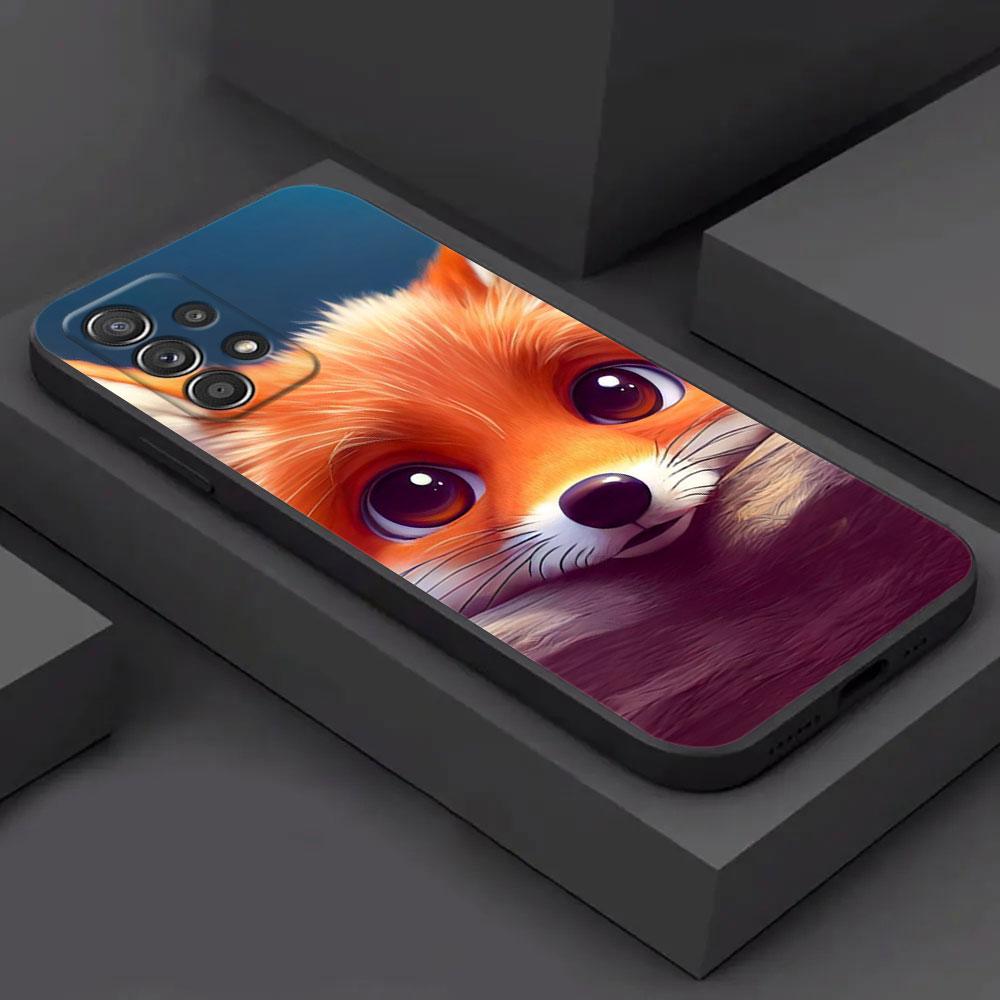 

For Samsung Galaxy A55 Foxs Case A54 A52 A53 5G A51 A34 A35 A33 A32 A50 A72 A71 A73 A30 A7 A9 2018 Case Soft Cover Cute Fox Baby Samsung A32 5G