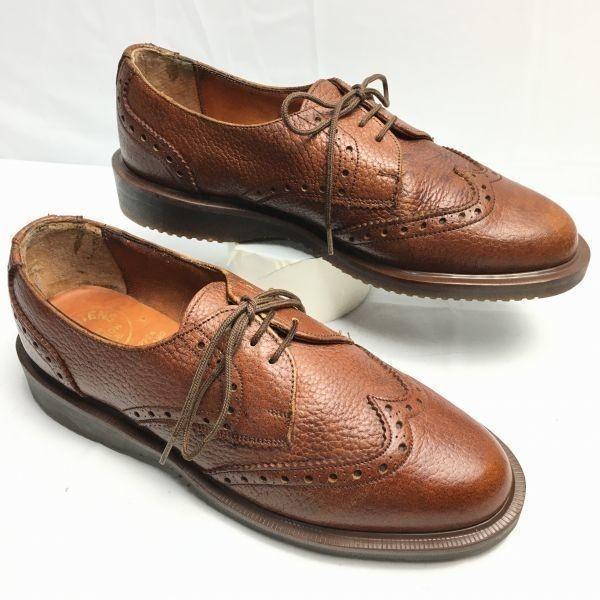 

60-70-е гг. Редкий винтажный Д-р. Martens Сделано в Англии Броги Деловая обувь Коричневый Размер 38 / 24.0см Мужская