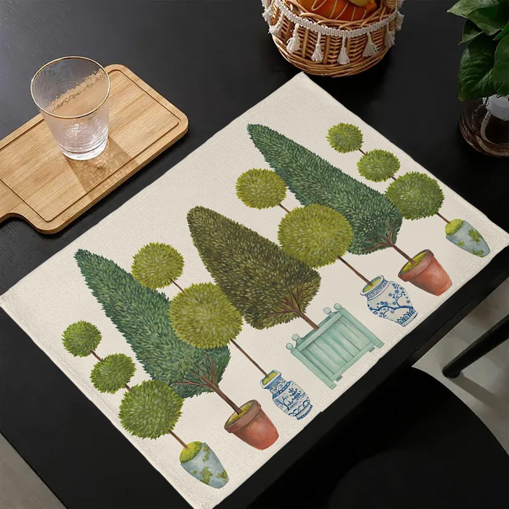 1PC Placemats, Easter Print Placemats, Table Mats Heat Resistant Coffee Place Mats, For Indoor, Outdoor, Kitchen
