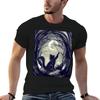 Midnight Cat TShirt Basic Solid Color Casual Tee Shirt