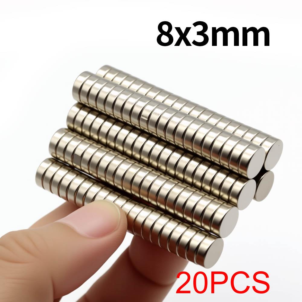 Imán de Neodimio Super Fuerte de 8x3mm N35 NdfeB Imán Permanente imanes Redondos Imanes Potentes Imán de Nevera