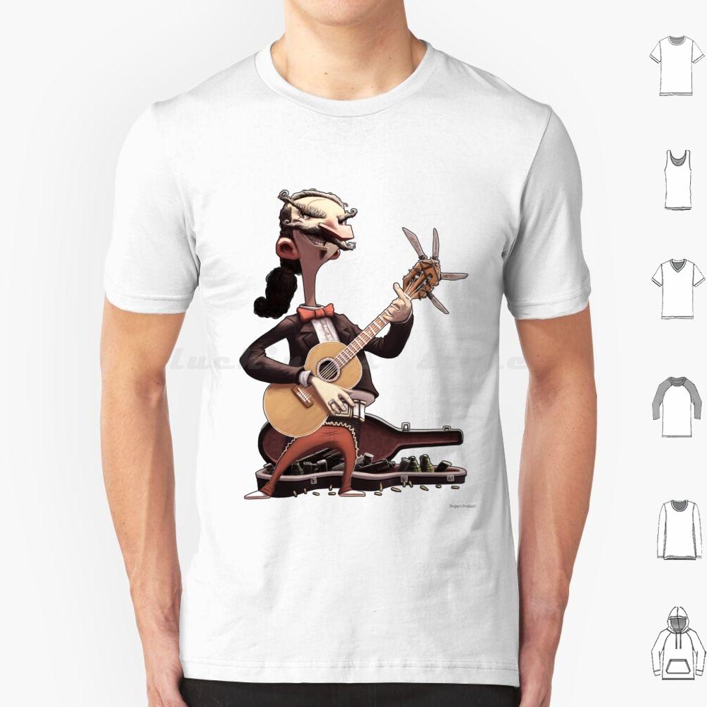 Elektrisch Esteban Lebende Ausgabe T-Shirt Baumwolle Männer Frauen DIY Druck Gitarre Mariachi Konzert Show Auftritt Bühne