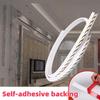 1PC 1m/39.37inch PVC Self-adhesive Line Trim Width Door Windows Ceiling Trim Edge Photo Frame Dressing Mirror Frame Decor Edge S