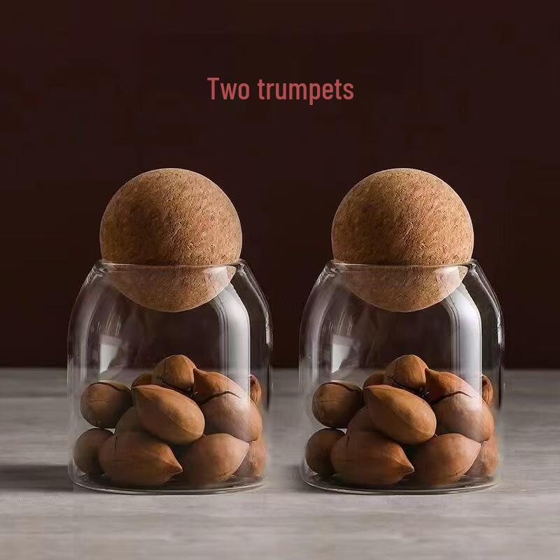 

Стеклянная банка ZISIZ для хранения кофейных зерен с пробковой крышкой