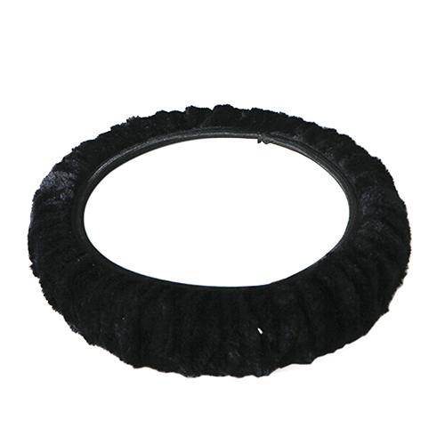 Mjuk kort plysch bilrattkåpa Höst Vinter Driver Tillbehör