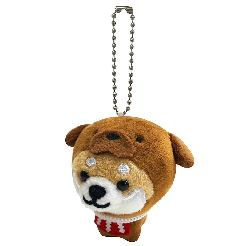 

[LamPlanning] Traveling Mameshiba key ring mascot ball chain back charm cute Fluffy dog Shiba Inu Mameshiba Healing (Tosa Inu version)