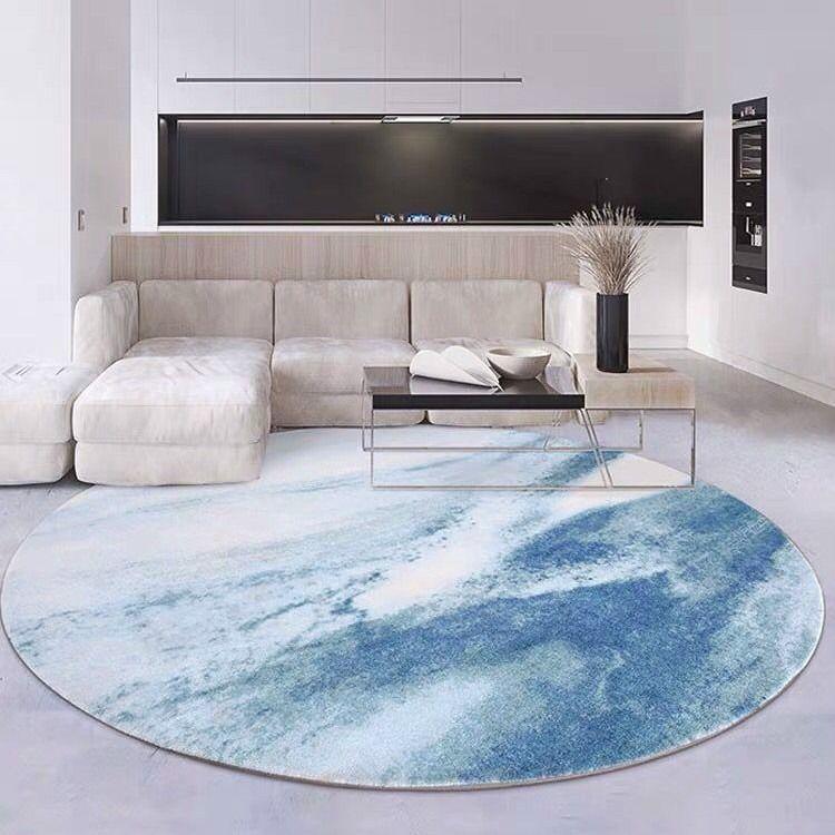 

Nordic Modern Minimalist Круглый ковер Гостиная Диван Спальня Прикроватный ковер Подушка Кабинет Компьютерный вращающийся стул Напольный коврик diameter 60cm