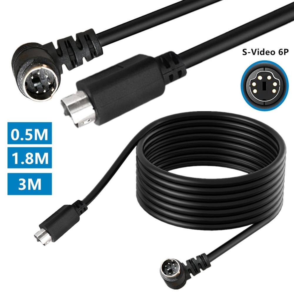Mini DIN 6pinový kabel 0,5 metru samec pravoúhlý na samec přímý konektor měděné jádro prodlužovací kabel