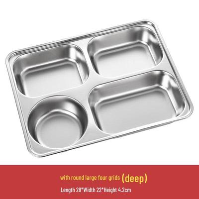 LIJIA FITMENT Stainless Steel Divided Dinner Plate