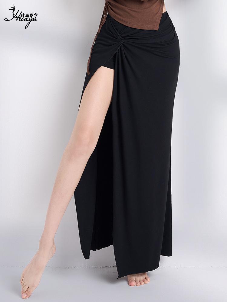Huayu 2025 Slimming Modal Belly Dance Skirt with Sexy Slit