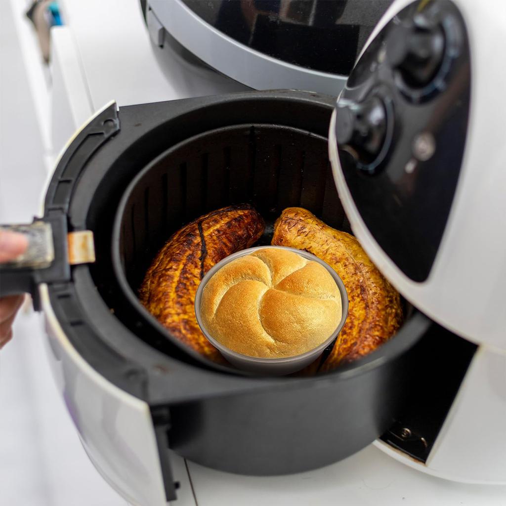 High Quality Air Fryer With 4-Inch Ramekins Mini Circular Baking Tray Steel Air Fryer Breakfast Home Kitchen Cooking Tool