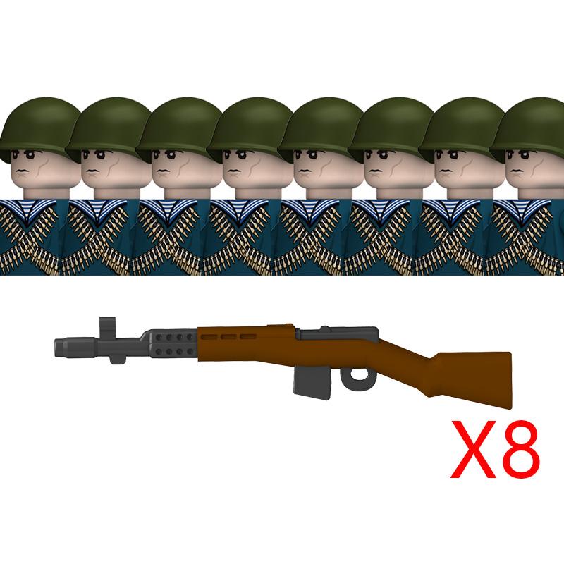 WW2 Military Navy Series Soldier Figures Building Blocks Navy Warrior Bricks Toys Gifts