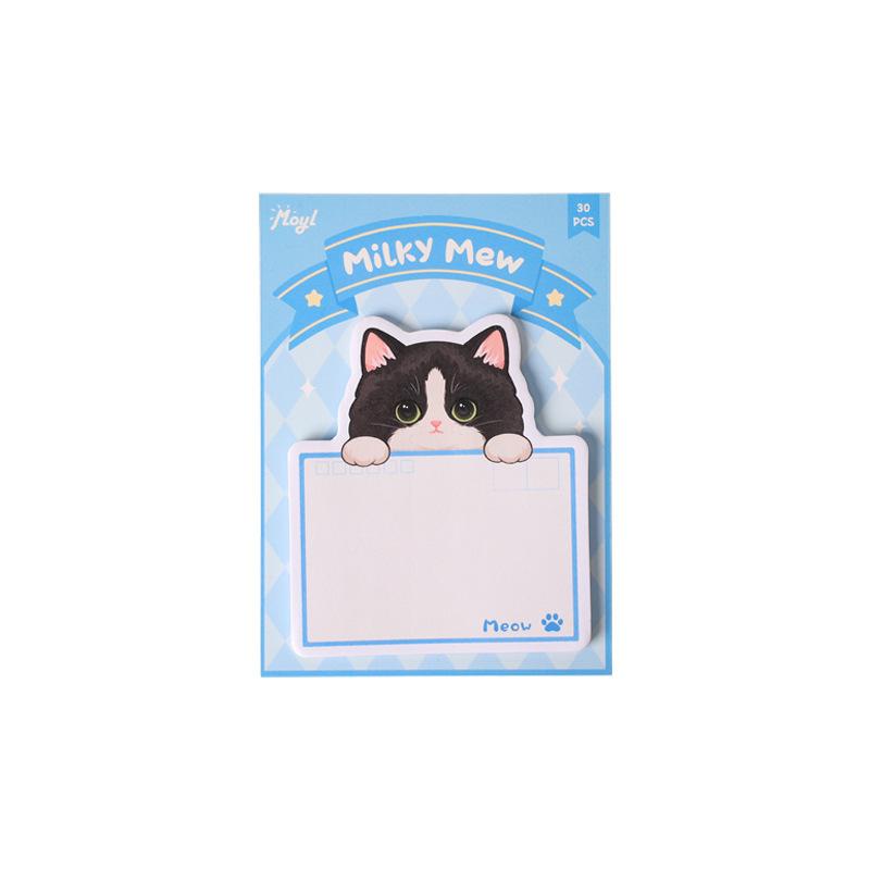 Sweet Cat Food Light Gift Sticky Note Cartoon Fun High Value Special Shaped N Times Lovely Sticker Student Message Paper Kawai