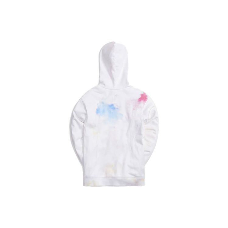 Kith Tie Dye Williams III Hoodie White/Red Unisex Tops KH2636-101