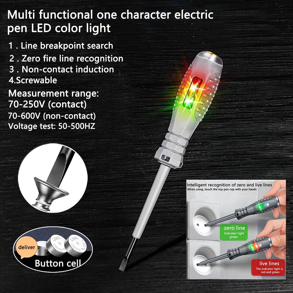 Word/cross Screwdrivers Neon Bulb Indicator Meter Electric Pen Insulated Electrician Highlight Pocket Tester Pen Tools