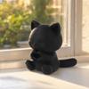Cartoon Smiling Cat Shelf Decor 3D Printed Figurine, Artistic Desktop Decoration, Heart Hand Gesture Print Lovely Display Figurine Decor, Tabletop