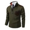 Men's JumperSweaters Knit Sweater Ribbed Knit Regular Tops Splice Knitted Color Block Stand Collar Fashion