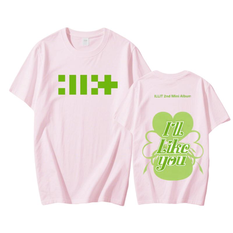 ILLIT Tees Tops 2025 Graphic Printing 100%Cotto Tee-shirt for Summer Cotton Fashion Tshirt Female Hombre Clothes High Quality