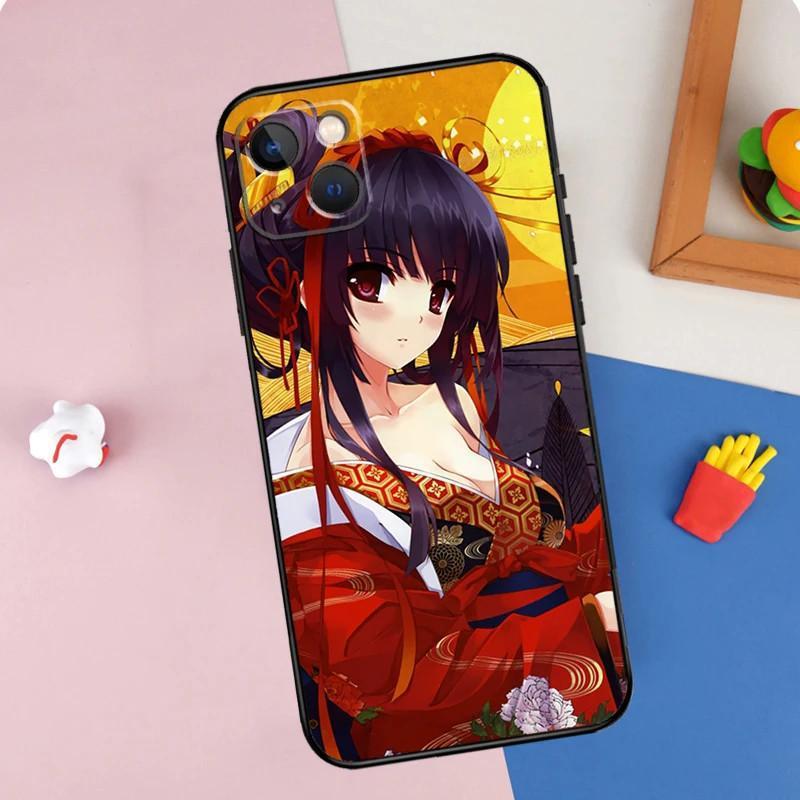 Apple IPhone15 Mobile Phone Case, Japanese Animation Geisha Mobile Phone Case, Painted Anti-drop, Huawei Anti-drop Mobile Phone