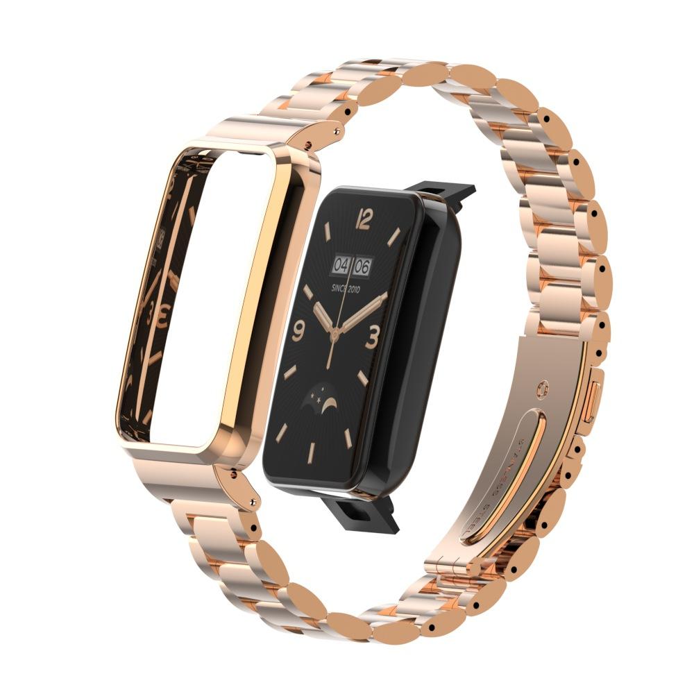 Ramka ochronna Watchband Metalowa obudowa Bransoletka Pasek ze stali nierdzewnej dla Xiaomi Band 7 Pro