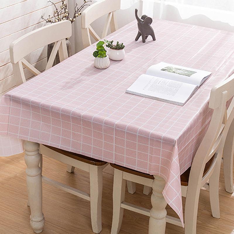 Home Small Fresh Square Waterproof Tablecloth Easy To Clean Living Room Table Oilproof Anti-Scald PVC Tablecloths