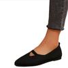 Fashion Women Knitting Shallow Pointed Toe Flats Shoes 2024 Autumn Fashion New Walking Casual Shoes Cozy Dress Travel Chaussures Femme